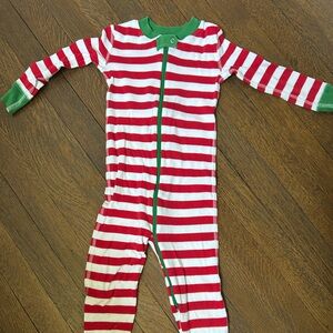 Hanna Andersson Red and White Striped Kids Footie